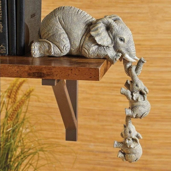 Estatuetas Família Elefante 3 peças - My Store
